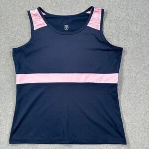 Tail Activewear Sleeveless Tank Top Womens Medium Navy Blue Pink Active Tennis